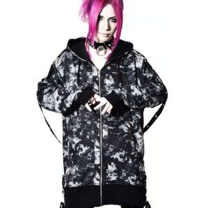 KILLSTAR TRASH TALK LONG HOODIE - Baphomet